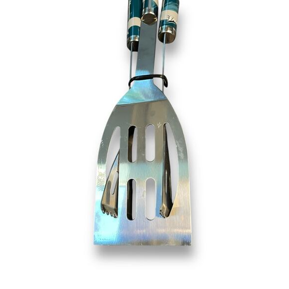 Philadelphia Eagles NFL Tailgate BBQ Grill Set Barbecue Spatula Tong Set x2 Tool - Picture 12 of 13